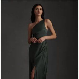 Anthropologie/BHLDN Bridesmaids dress - Dylan One-Shoulder Satin Side-Sl…